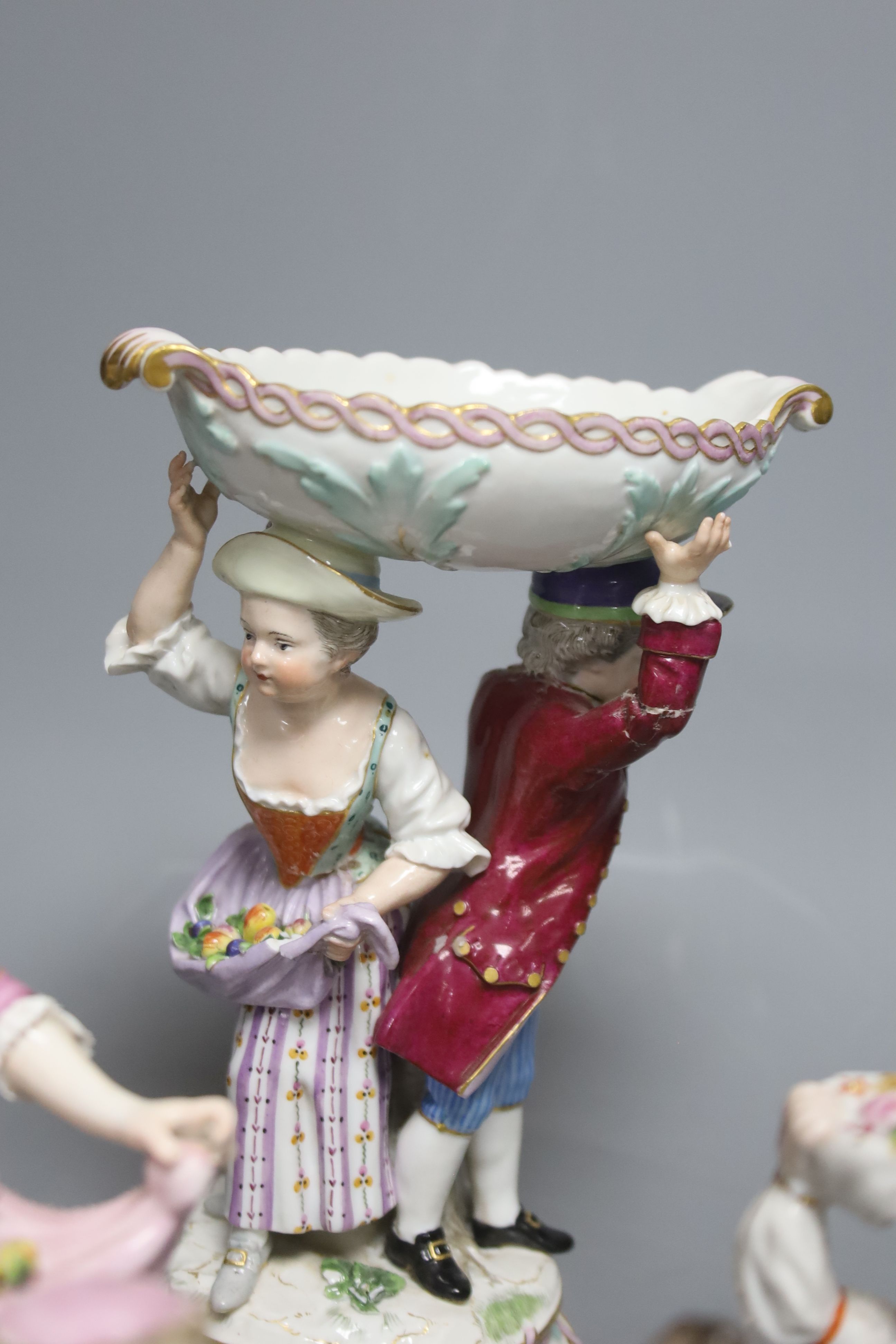 A collection of Meissen and Continental porcelain figures